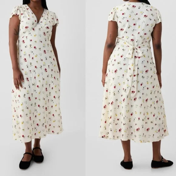 Gap x Doen Dresses | Gap Doen Floral Midi Dress | Color: Red | Size: 16 | Afstoto's Closet